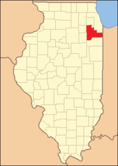 Will County in 1853, reduced to its current borders by the creation of Kankakee County