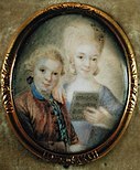 Wolfgang and Maria Anna Mozart in 1756