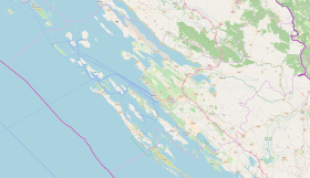 Nin na karti Zadarska županija