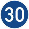 Zeichen 275-30 - Vorgeschriebene Mindestgeschwindigkeit, StVO 2017.svg