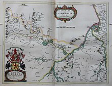 Map of Lauderdale from the Blaeu Atlas of Scotland (1654) "Laudelia Sirve Lauderdalia Scotis vulgo Lauderdail - Auct. Timothy Pont" (22246758202).jpg