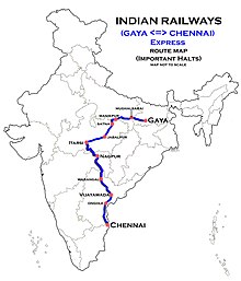 (Gaya - Chennai) Express Route map.jpg