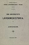 Åbo universitets lärdomshistoria 2, Juridiken SLS 1890 book cover fd2019-00022018.jpg