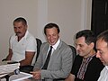 Слева направо: Народный артист Украины Михаил Голубович, Леонид Шафиров, Анатолий Луцюк, Олег Акимов