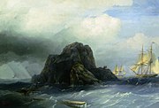 I. K. Aivazovsky.  Isla rocosa.  1855.jpg