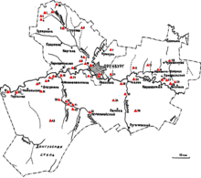 región de Oremburgo.  Mapa de Monumentos Naturales.png