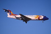 Air Littoral Fokker F70 at Zurich in 2002