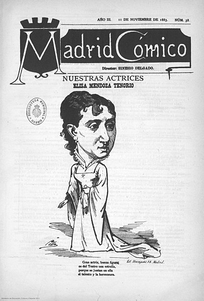 File:1883-11-11, Madrid Cómico, Elisa Mendoza Tenorio, Cilla.jpg