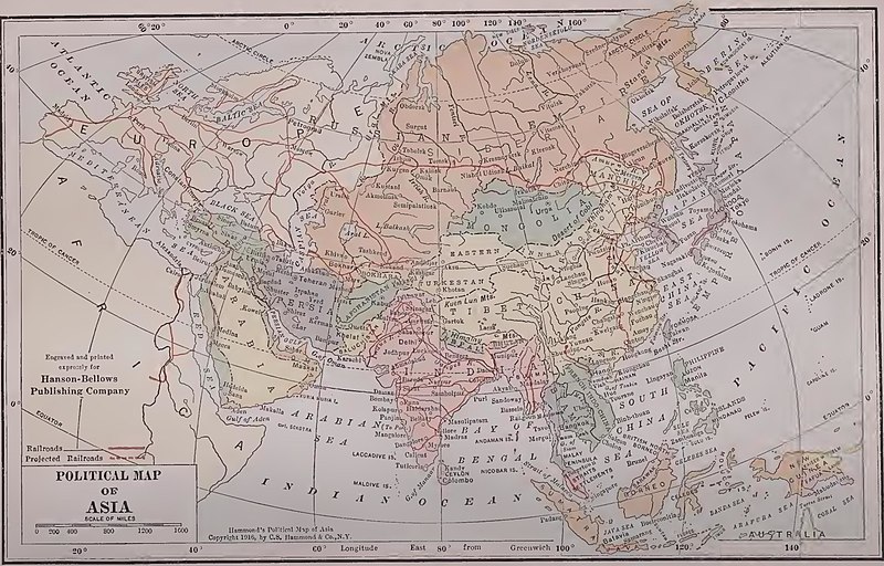 Une carte de la Mongolie en 1916