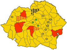 Map of results by first placed party by constituency 1926 Romanian Assembly, constituencies by first-parties.svg