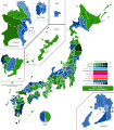 1928 JAPAN GENERAL ELECTION, combined vote share