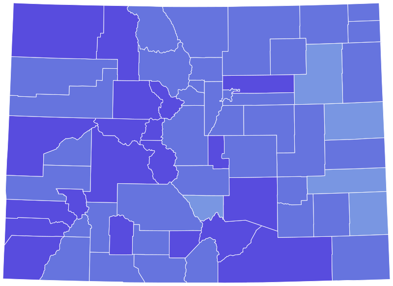 File:1948 United States Senate Election in Colorado by County.svg