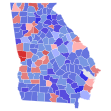 1966 Georgia gubernatorial election results map by county.svg