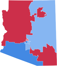 1992 Arizona United States House of Representatives election by Congressional District.svg