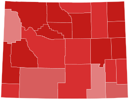 2008 Az Egyesült Államok szenátusának különleges választása Wyomingban, az eredménytérkép County.svg szerint