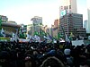 Protesters gathered in Seoul city hall plaza.