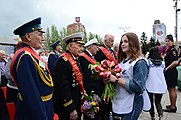 Русский: День Победы в Донецке