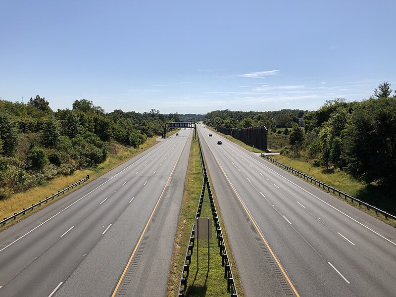 File:2019-09-25 11 11 17 View east along Maryland State Route 200 (Intercounty Connector) from the overpass for Longmead Crossing Drive in Aspen Hill, Montgomery County, Maryland.jpg