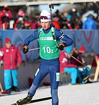 Henri Heikkinen beim Single-Mixed-Staffel-Wettbewerb