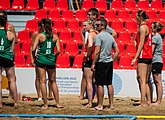 Deutsch: Beachhandball Weltmeisterschaften 2022; Tag 4: 24. Juli 2022 – Frauen, Halbfinale, Niederlande-Deutschland 0:2 (14:23, 14:26) English: 2022 Beach handball World Championships; Day 4: 24 July – Women Main Round – Netherlands-Germany 0:2 (14:23, 14:26)