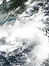 Satellite image of Tropical Depression 23W over Vietnam