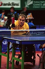 Thumbnail for File:251000 - Table Tennis Bill Medley action - 3b - Sydney 2000 match photo.jpg