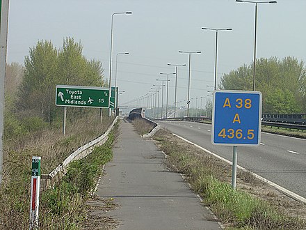 A38 between Burton and Derby.