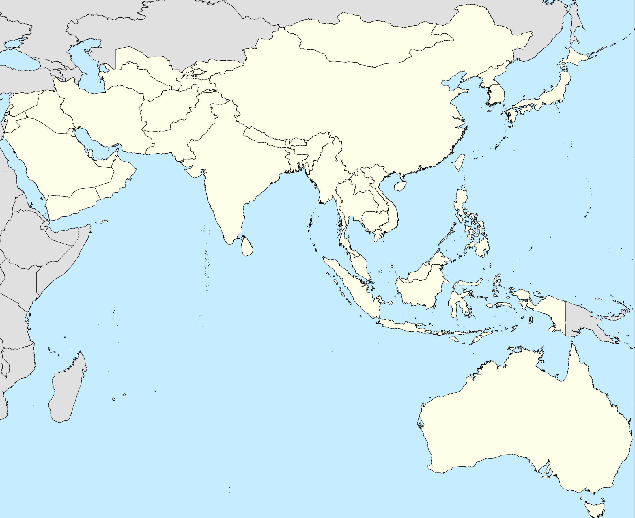 Int i map. Индо-Тихоокеанский регион. Контурная карта Азиатско-Тихоокеанского региона. Индо-Тихоокеанский регион на карте страны. Политическая карта Тихоокеанского региона.