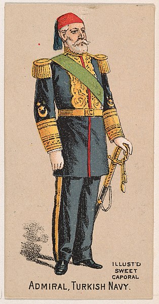 File:Admiral, Turkish Navy, from the Military Series (N224) issued by Kinney Tobacco Company to promote Sweet Caporal Cigarettes MET DPB874366.jpg