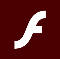 Adobe Flash Player logo.