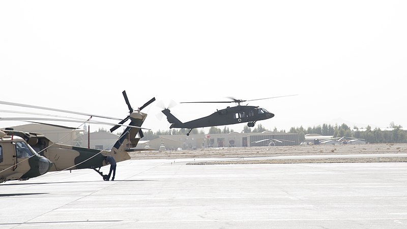 File:Afghan Air Force UH-60s at Kandahar International Airport in 2018.jpg