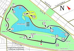 Albert Lake Park Street Circuit in Melbourne, Australia.svg