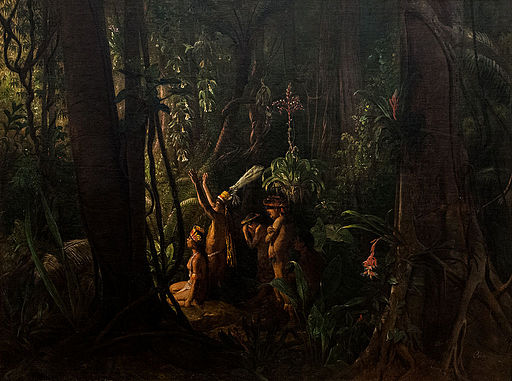 Amazonian Indians Worshiping the Sun God by François Auguste Biard