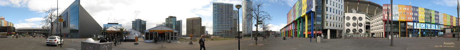 Панорамный вид окрестности «Амстердам-арены» 18 марта 2008 года