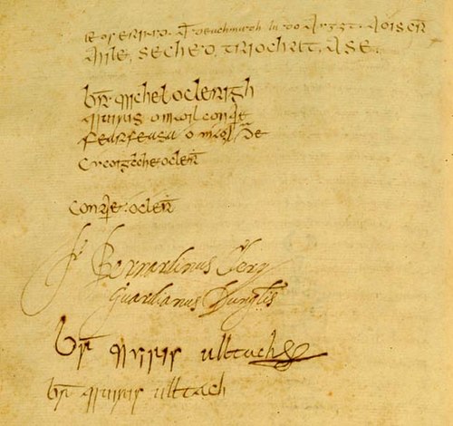 Signatures of the Four Masters