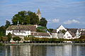 Ansicht vom Dampfschiff Stadt Rapperswil der Zurichsee-Schifffahrtsgesellschaft auf das Endingerhorn in Rapperswil, mit Kapuzinerkloster, Lindenhof, Schloss, Buhlerallee mit Endingerturm und Einsiedlerhaus 2013-09-13 17-11-17.JPG