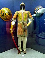 Indian brigandine reinforced by mirror plates Armor coat Rajasthan01.jpg