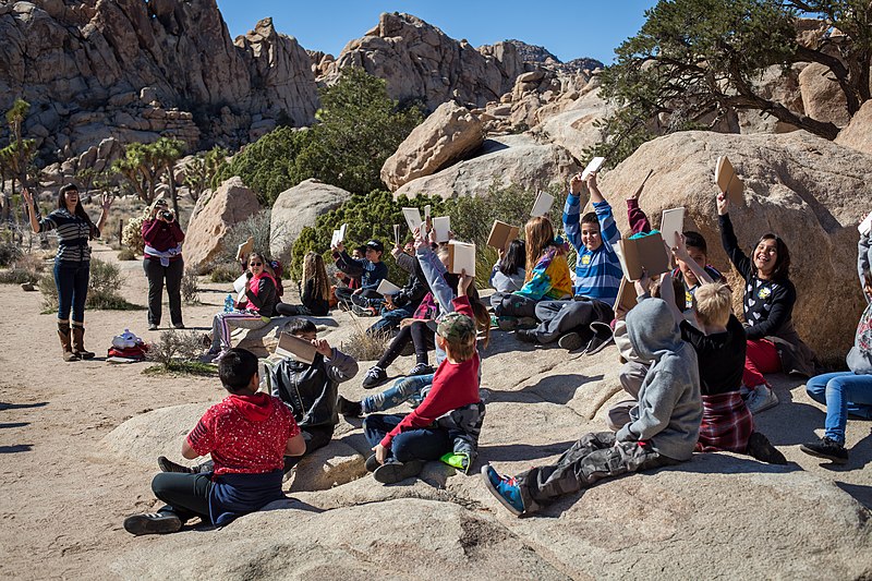 File:Artist in Residence Juniper Harrower with field trip (46809749875).jpg