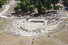 Театр Діоніса в Афінах, залишки