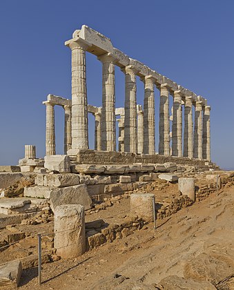 Templo de Posídon, no cabo Sunião, Ática, Grécia. (definição 3 348 × 4 144)