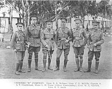 Officers of "B"Coy, 40th Battalion, 1916 B Company 40th Bttn. (Australia) 1916.jpg