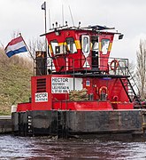 Engine compartment and bridge on the starboard side of the Hector (ship, 1966)