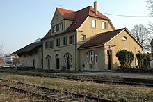Stillgelegter Bahnhof der Strecke nach Ludwigsburg