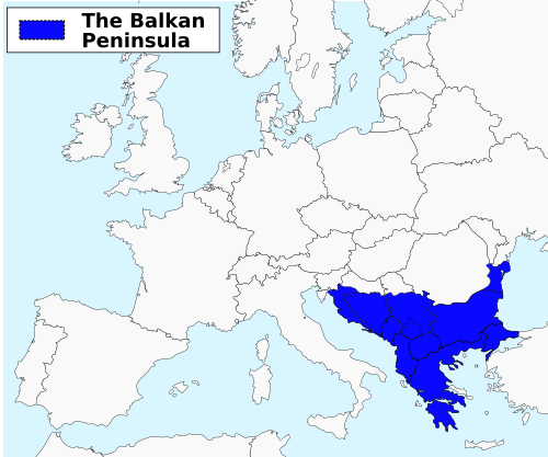 balkan mountains map