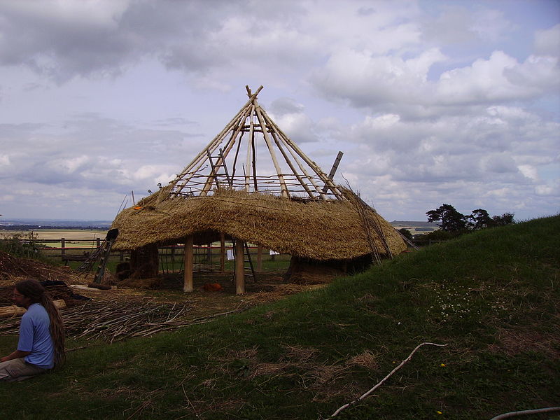 File:Barbury Castle - Iron Age house building.JPG