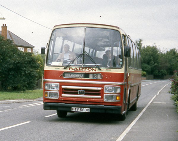 Plaxton Supreme bodied Leyland Leopard in Long Whatton in 1989