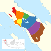 Batak languages distribution.svg