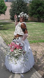 Baton Bob in a wedding dress. He more frequently wears a tutu. Baton Bob (cc).jpg