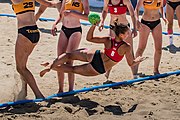 Deutsch: Beachhandball U-17-Europameisterschaften 2019 (Beach handball Euro); Tag 4: 30. Juni – Mädchen, Halbfinale, Niederlande-Deutschland 0:2 (25:30, 18:19) English: 2019 Women's Ech Beach Handball 17; Day 4: 30 June 2019 – Girls Bronze Medal Match – Netherlands Vs. Germany 0:2 (25:30, 18:19)