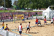 Deutsch: Beachhandball bei den Olympischen Jugendspielen 2018; Tag 3, 9. Oktober 2018; Jungs, Vorrunde, Gruppe A - Ungarn-Thailand 2:1 English: Beach handball at the 2018 Summer Youth Olympics at 9 October 2018 – Girls Preliminary Round Group A‎ – Hungary-Thailand 2:1